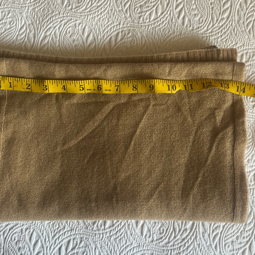 Hannah Rose Tan 100%Cashmere Scarf NEW WITH TAG - Picture 4 of 11